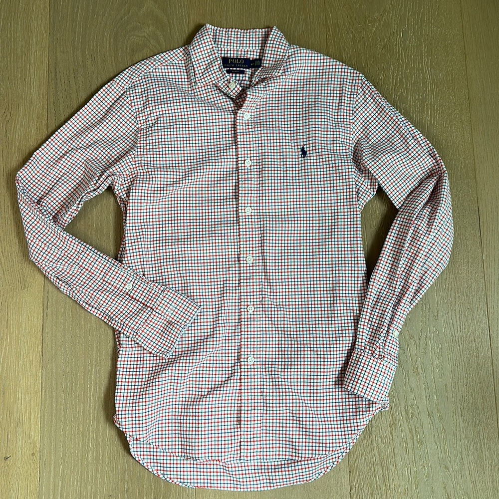 Polo by Ralph Lauren dress shirt slim fit size Medium. Plaid